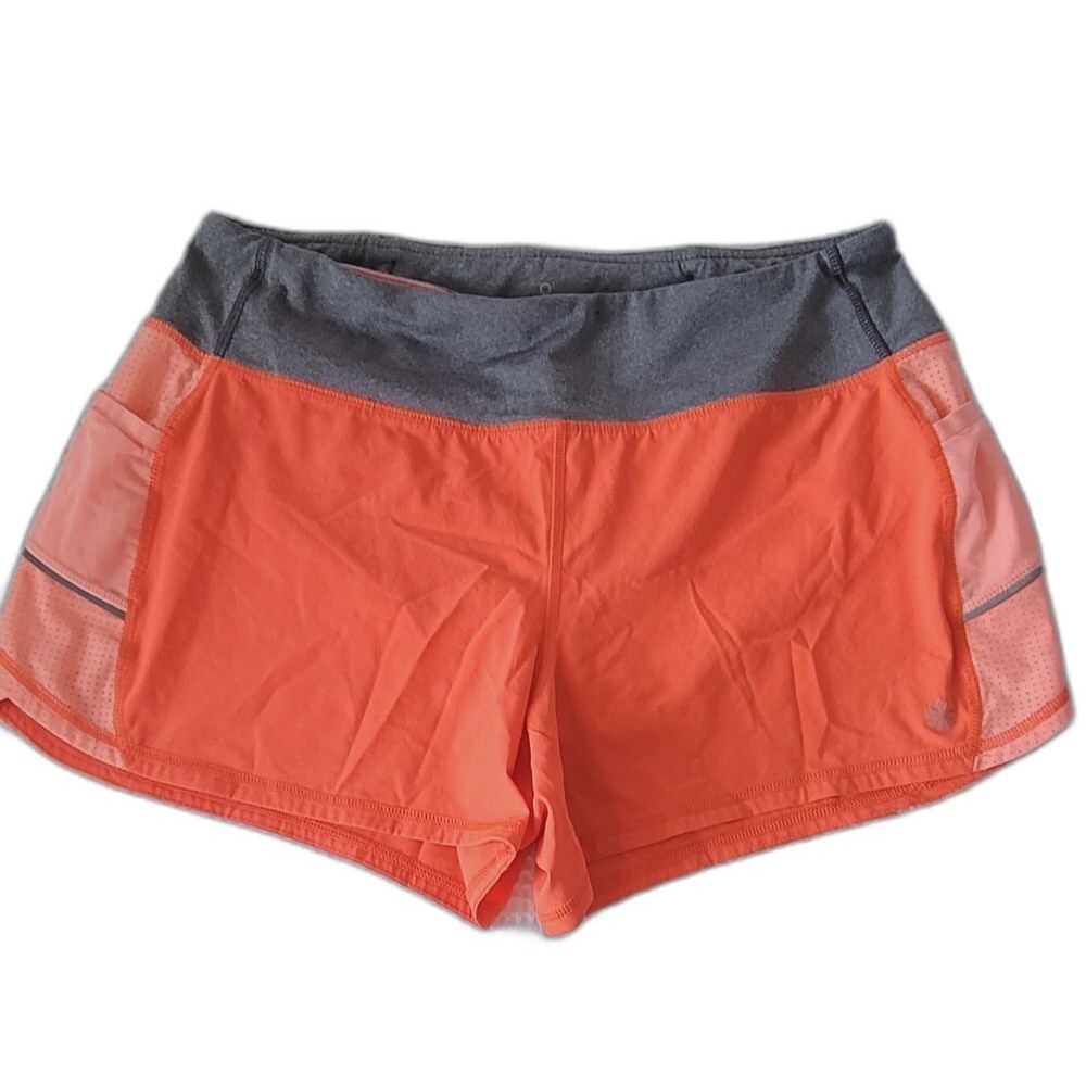 Athleta Orange and Gray Shorts W/side pockets